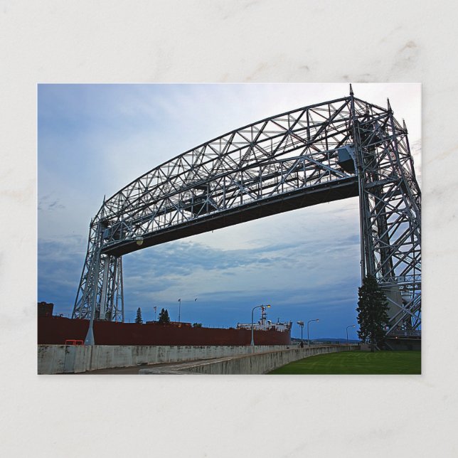 Ship under the Lift Bridge Postcard (Front)