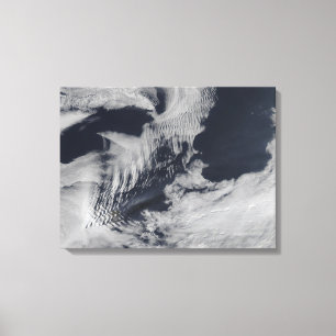 Ship-wave-shaped clouds in the South Indian Oce Canvas Print