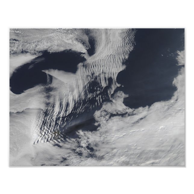 Ship-wave-shaped clouds in the South Indian Oce Photo Print (Front)