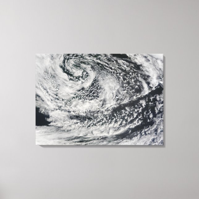 Ship-wave-shaped wave clouds 2 canvas print (Front)