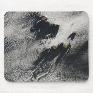Ship-wave-shaped wave clouds and cloud vortices mouse mat