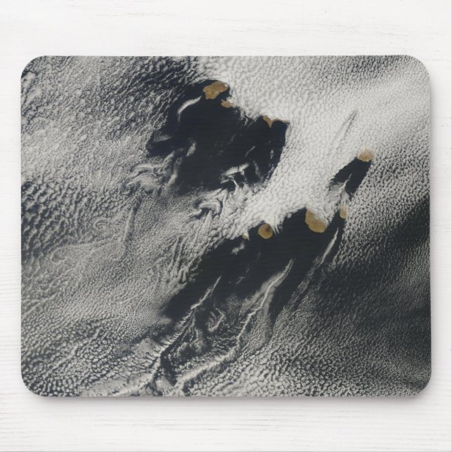 Ship-wave-shaped wave clouds and cloud vortices mouse mat (Front)