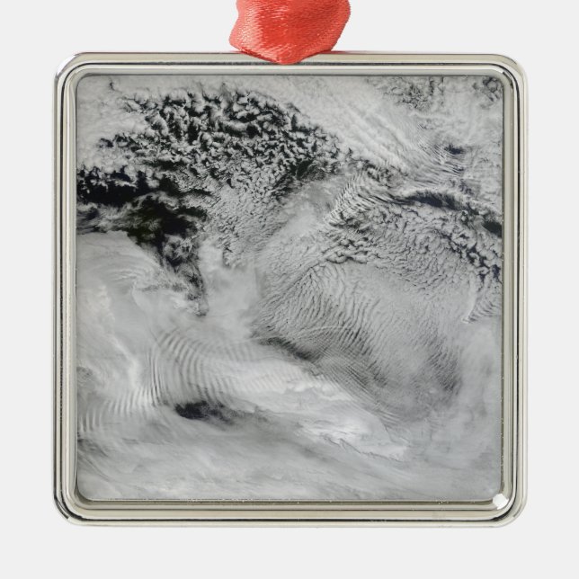 Ship-wave-shaped wave clouds metal tree decoration (Front)