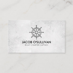 Ship Wheel Boat Charter Fishing Business Card