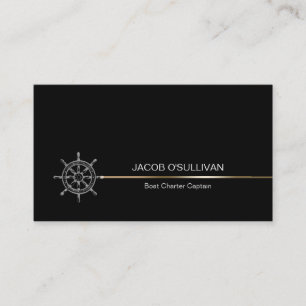 Ship Wheel Boat Charter Fishing Business Card