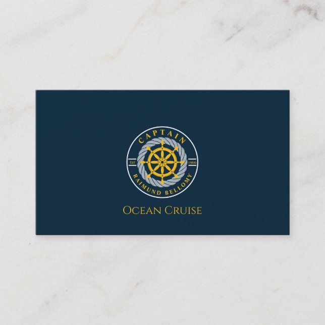 Ship Wheel Helm Business Card (Front)