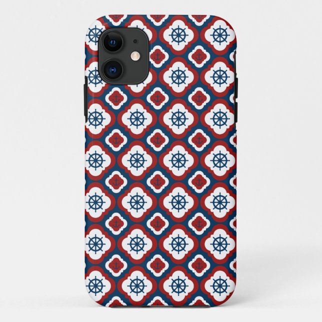 Ship Wheels and Anchors Case-Mate iPhone Case (Back)