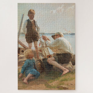 Shipbuilders (by Albert Edelfelt) Jigsaw Puzzle