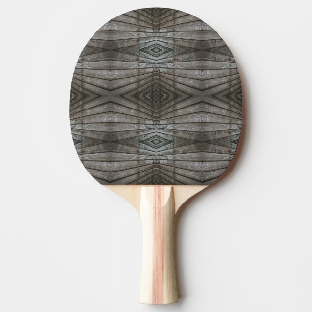 Shiplap Wood Planks Perspective Southwest Pattern Ping Pong Paddle (Front)