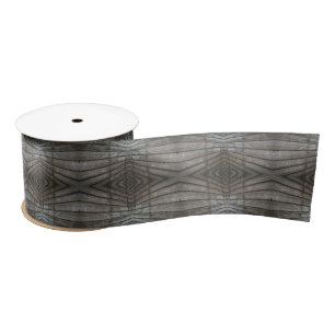 Shiplap Wood Planks Perspective Southwest Pattern Satin Ribbon