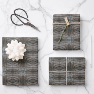 Shiplap Wood Planks Perspective Southwest Pattern Wrapping Paper Sheet