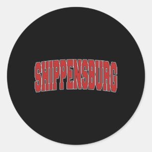 Shippensburg Pa Pennsylvania Varsity Style Usa Spo Classic Round Sticker