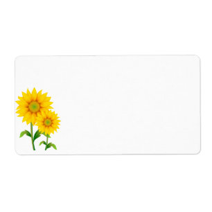 Shipping Address Labels-Sunflowers