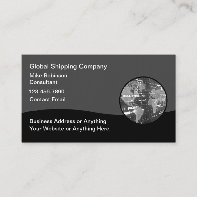 Shipping And Freight Logistics  Business Card (Front)