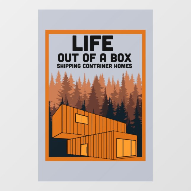  Shipping Container Home living Window Cling (Sheet)