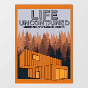  Shipping Container Home living Window Cling