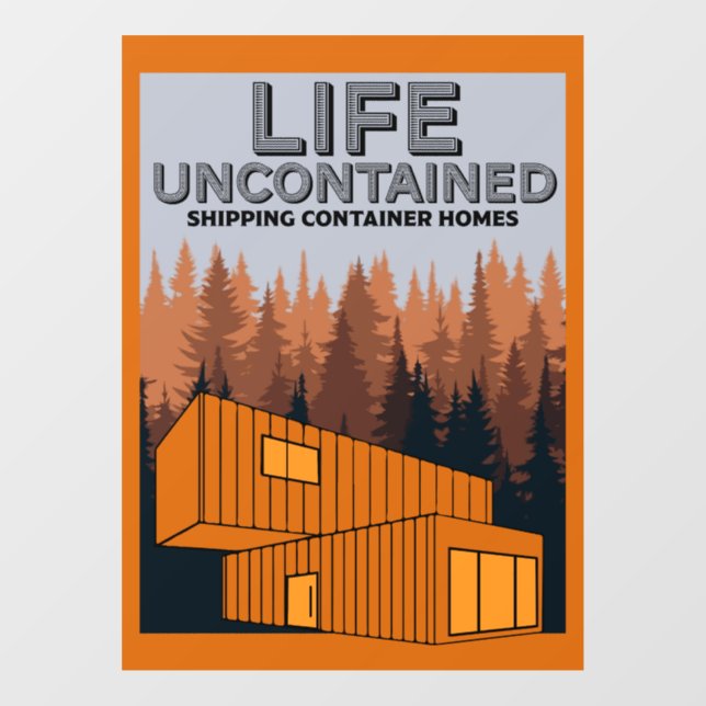  Shipping Container Home living Window Cling (Sheet)