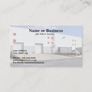 shipping docks by a warehouse business card