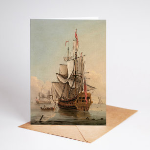 Shipping in a Calm   Peter Monamy Card