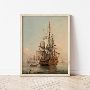 Shipping in a Calm Peter Monamy Poster