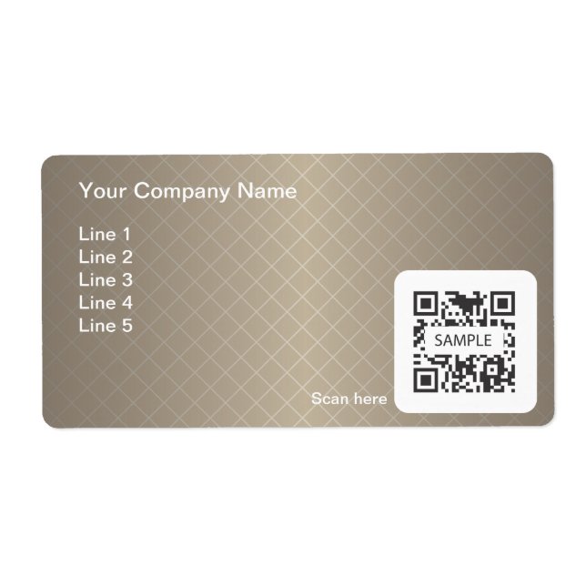 Shipping Label Template Generic Brown Frame (Front)