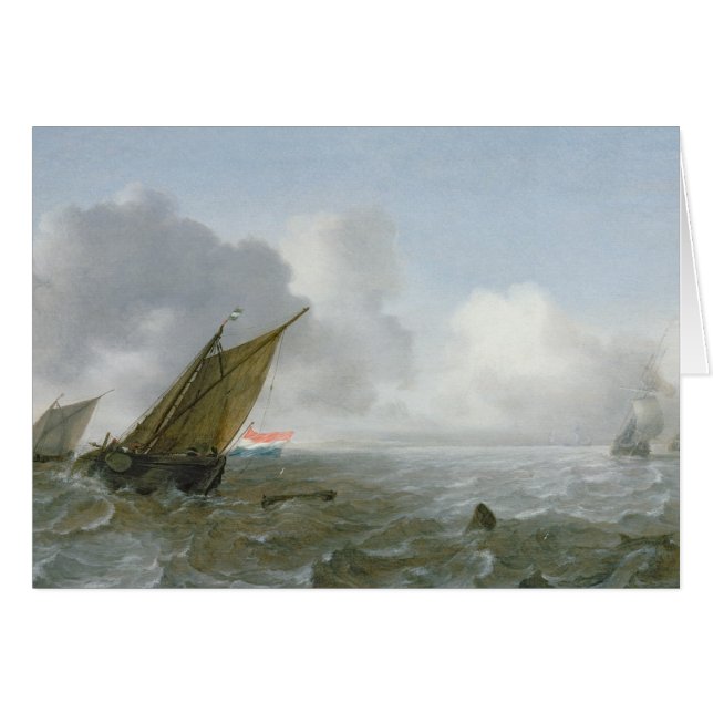 Shipping Offshore in a breeze, 17th century (Front Horizontal)