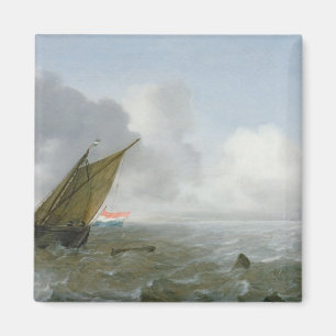 Shipping Offshore in a breeze, 17th century Magnet