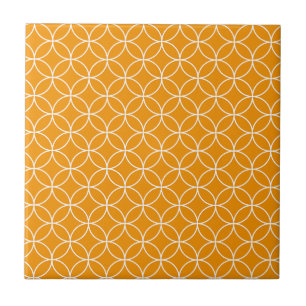 Shippo Motive Orange and White Tile