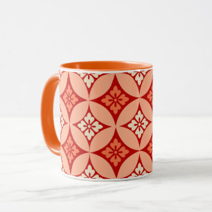 Shippo with Flower Motif, Mandarin Orange Mug