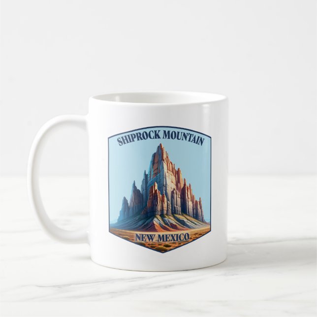 Shiprock Mountain New Mexico Coffee Mug (Left)