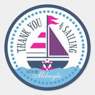 Ships Ahoy! Girl Sticker A