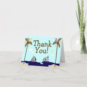 Ships Ahoy Nautical Baby Shower Thank You Notecard