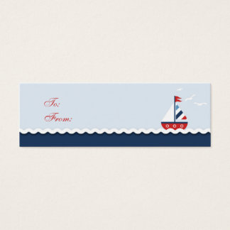 Ships Ahoy! Skinny Gift Tag