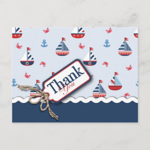 Ships Ahoy! TY Postcard