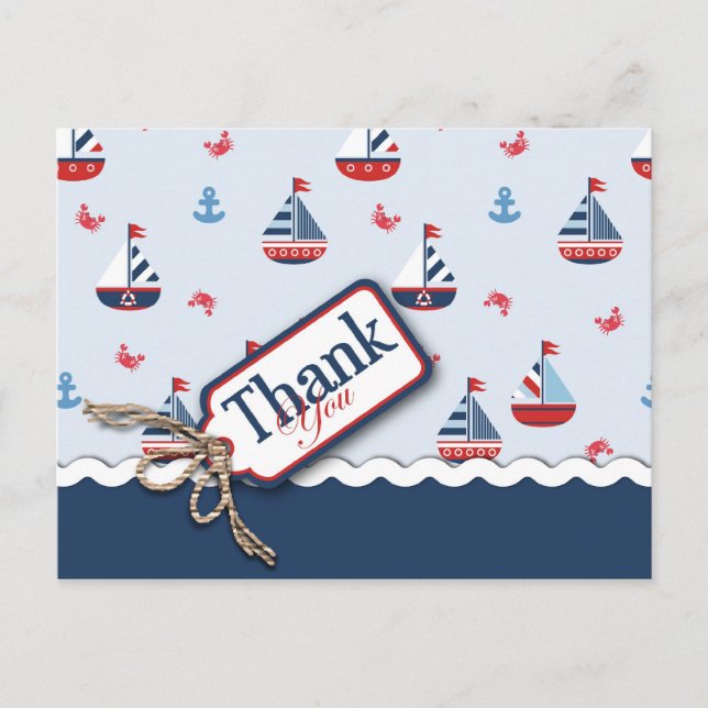 Ships Ahoy! TY Postcard (Front)