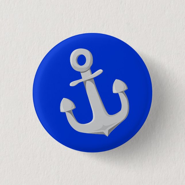 Ship's Anchor 3 Cm Round Badge (Front)