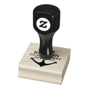Ships Anchor Marina, Fishing or Shipping Company Rubber Stamp
