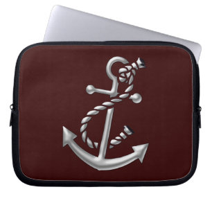 Ship's Anchor Nautical Marine-Themed Gift Laptop Sleeve