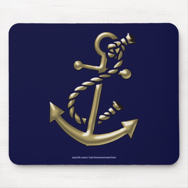Ship's Anchor Nautical Marine-Themed Gift Mouse Mat (Front)