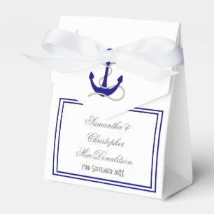 Ships anchor nautical wedding favour box