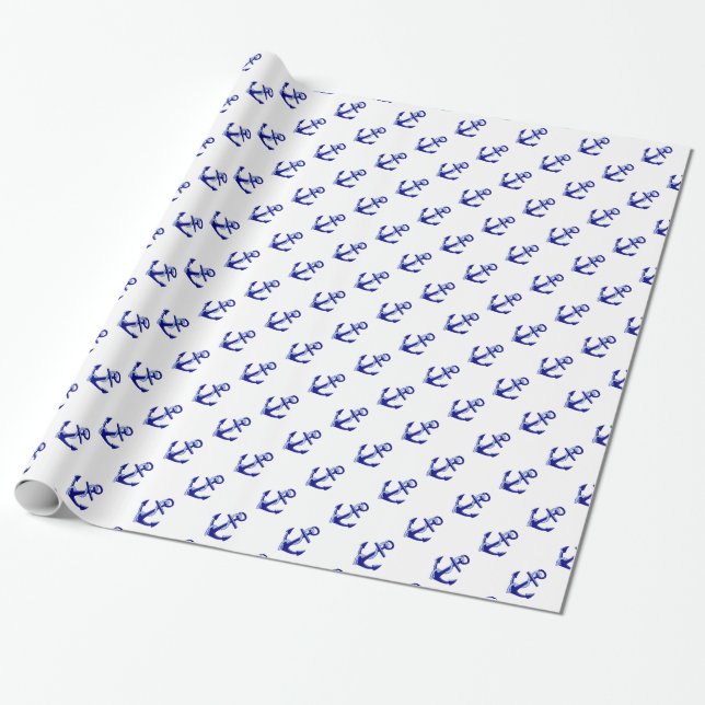Ship's Anchor Wrapping Paper (Unrolled)