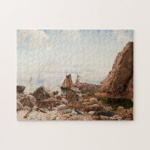 Ships Anchored in a Swedish Fjord Jigsaw Puzzle