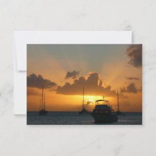 Ships and Sunset Tropical Seascape