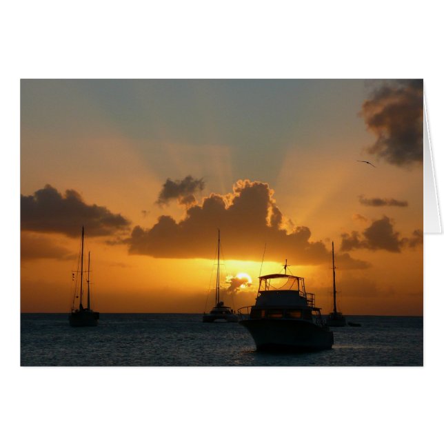 Ships and Sunset Tropical Seascape (Front Horizontal)