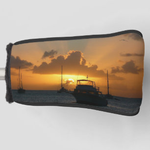 Ships and Sunset Tropical Seascape Golf Head Cover