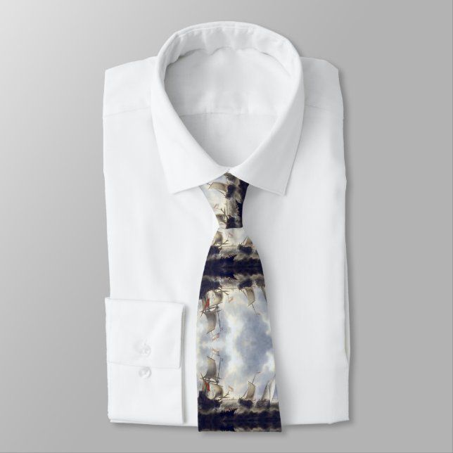 Ships at Sea 1660s Tie (Tied)