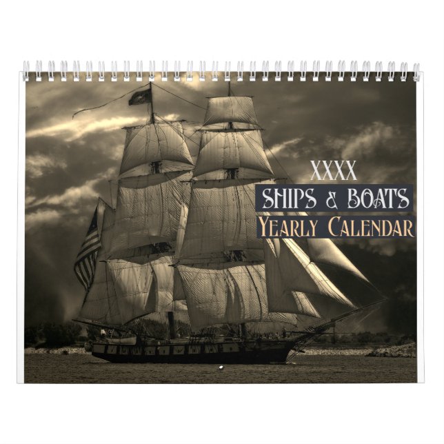 Ships &  Boats Customize the Year | Calendar (Cover)