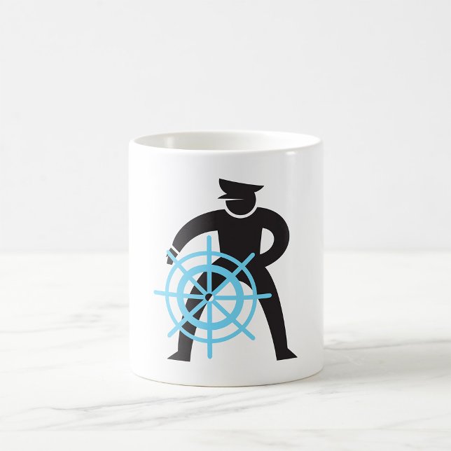 Ships Captain At The Helm Coffee Mug (Creator Uploaded)