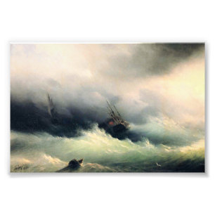 Ships in a Storm, Ivan Constantinovich Aivazovsky  Photo Print