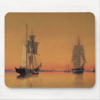 Ships in Boston Harbour - William Bradford Mouse Mat